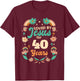 Loved By Jesus For 40 Years 40th Birthday Christian Theme T-Shirt - T-Shirt | Maroon