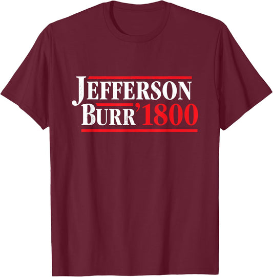 President Thomas Jefferson 1800 - Retro 4th of July T-Shirt - T-Shirt | Maroon