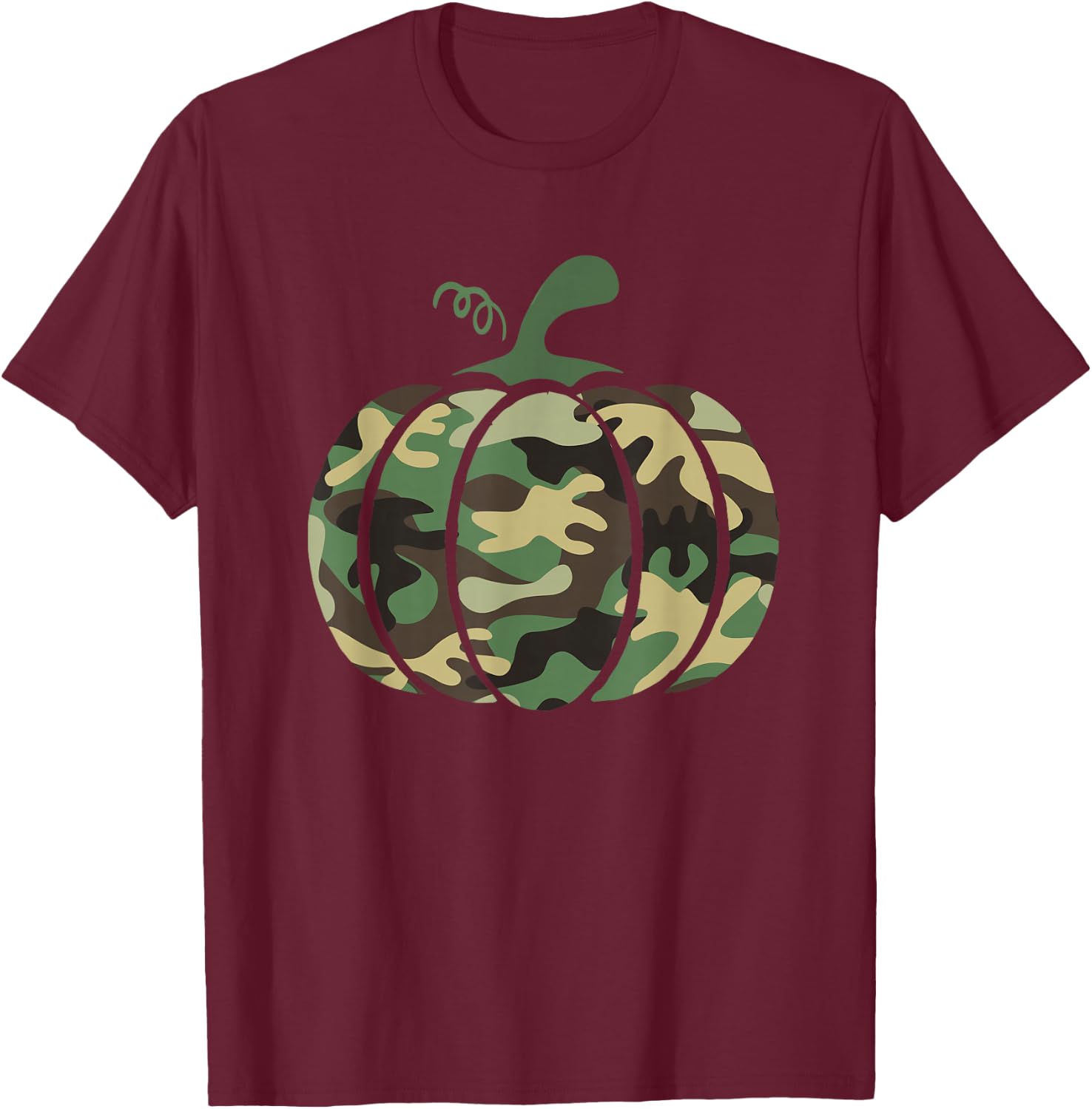 Camo Pumpkin Halloween camo Camouflage Pumpkin Camo T-Shirt - T-Shirt | Maroon