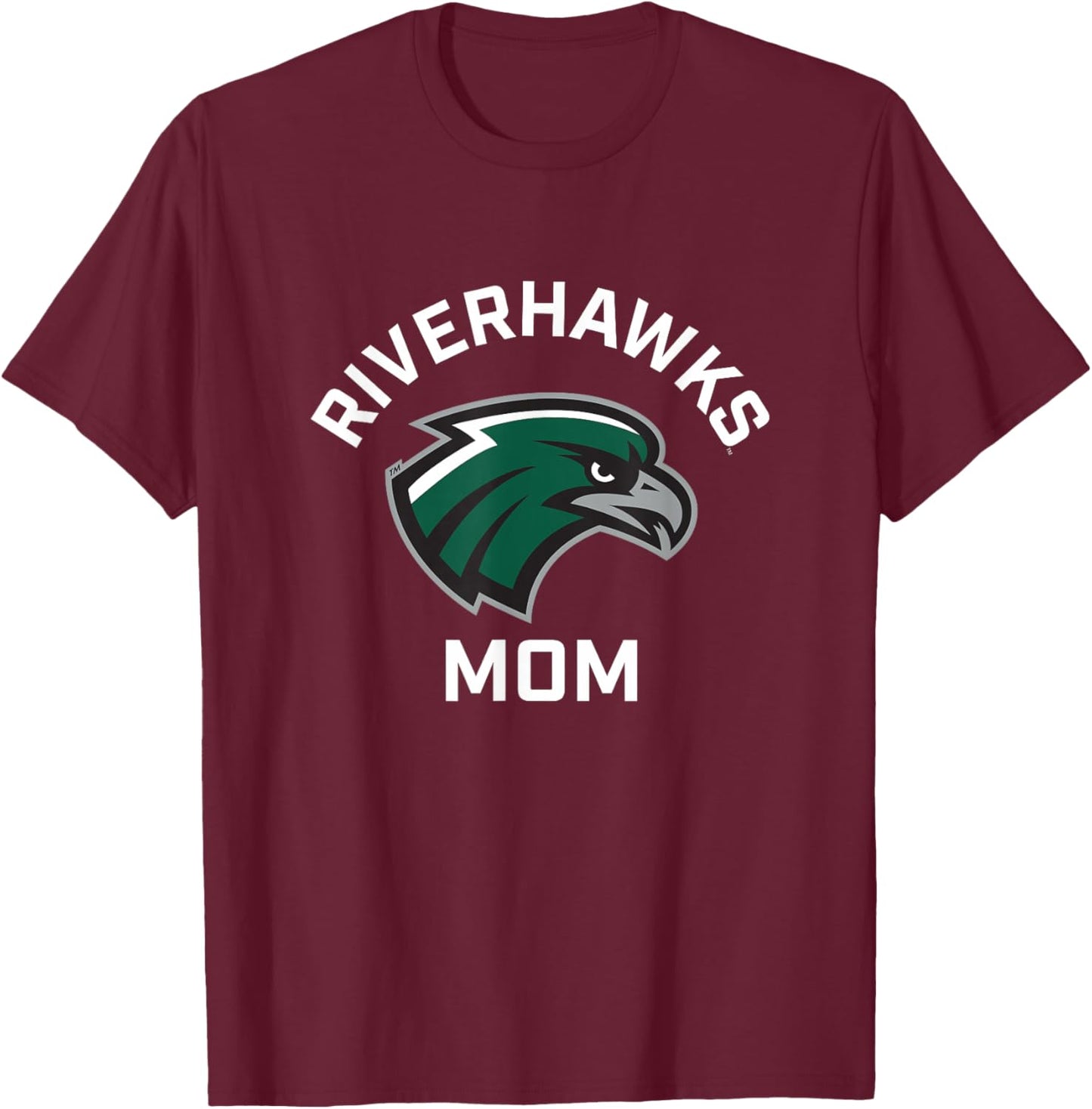 Northeastern State NSU RiverHawks Arched Mom T-Shirt - T-Shirt | Maroon