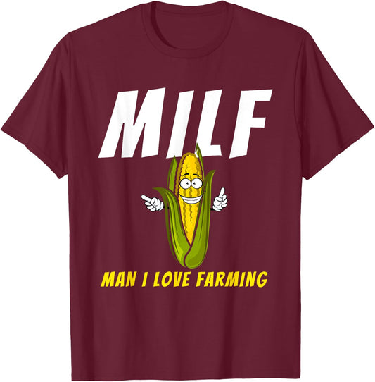 Man I Love Farming - Farmer & Farming Gift T-Shirt - T-Shirt | Maroon