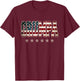 Grumpa Father's Day American Flag 4th of July Vintage Xmas T-Shirt - T-Shirt | Maroon