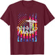 Nurse American Flag US Patriotic Hippie Nursing T-Shirt - T-Shirt | Maroon