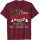 Howell Family Christmas Costume Mistletoe Group Matching T-Shirt - T-Shirt | Maroon