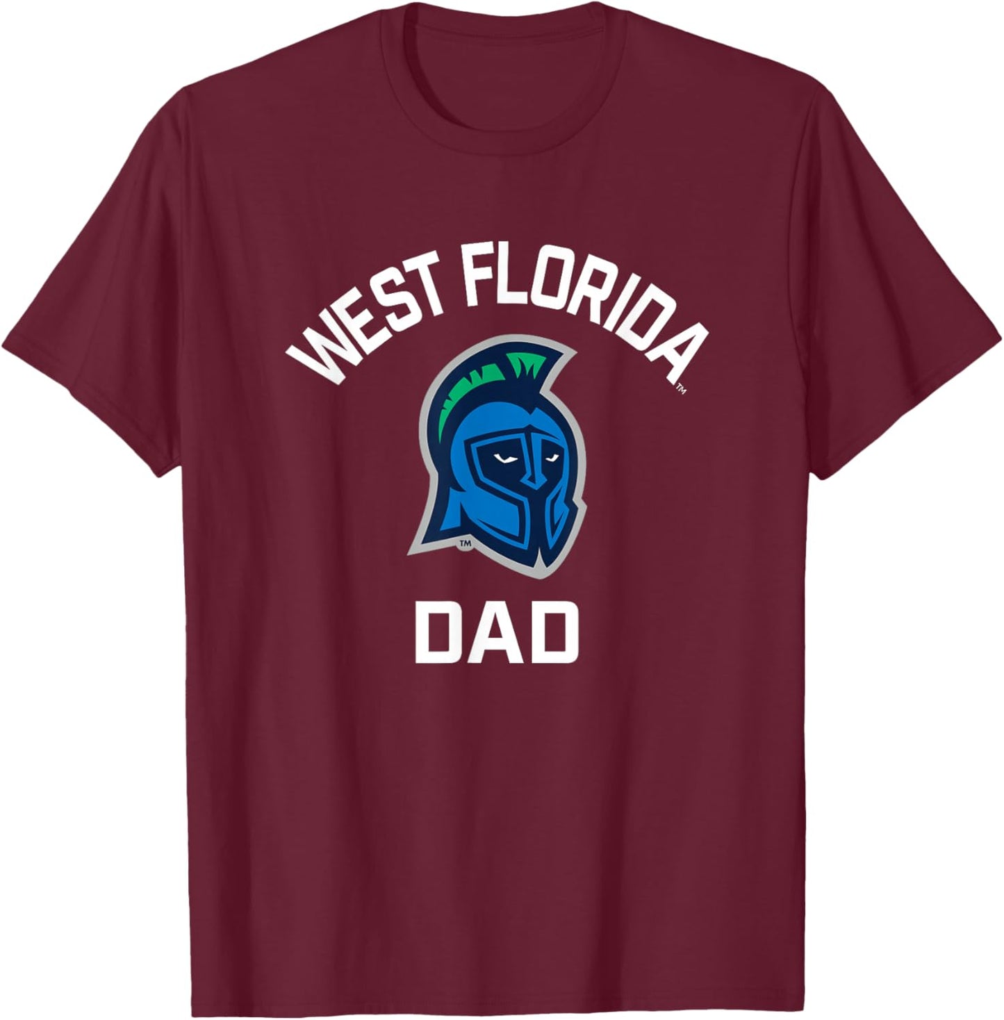 University of West Florida UWF Argonauts Arched Dad T-Shirt - T-Shirt | Maroon