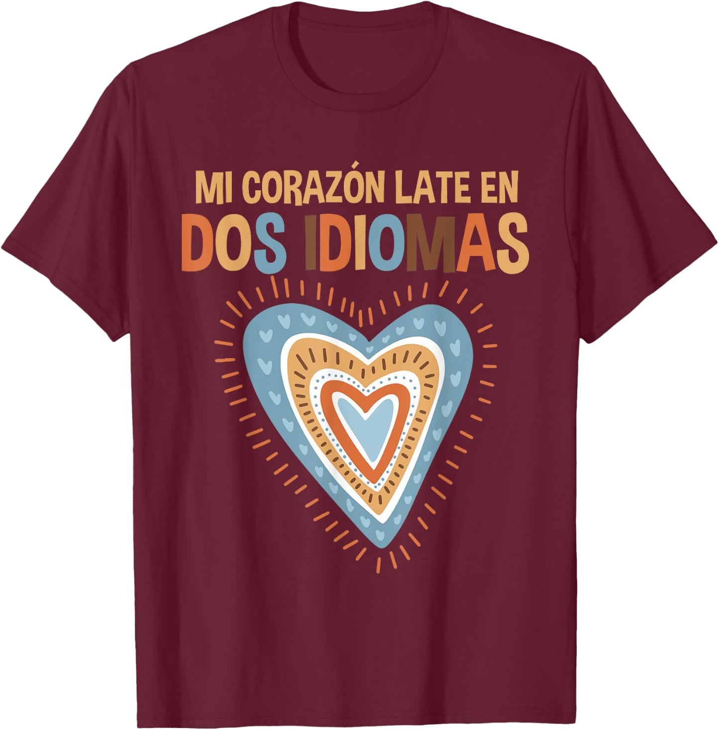 Spanish Teacher Hispanic Teacher Bilingual Teacher Men Women Girls Kids T-Shirt - T-Shirt | Maroon