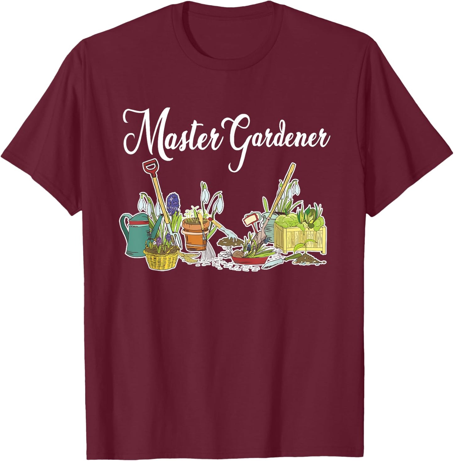 Master Gardener Gardening T-Shirt - T-Shirt | Maroon