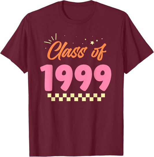 Class Of 1999 Graduation School Meetup Reunion T-Shirt - T-Shirt | Maroon