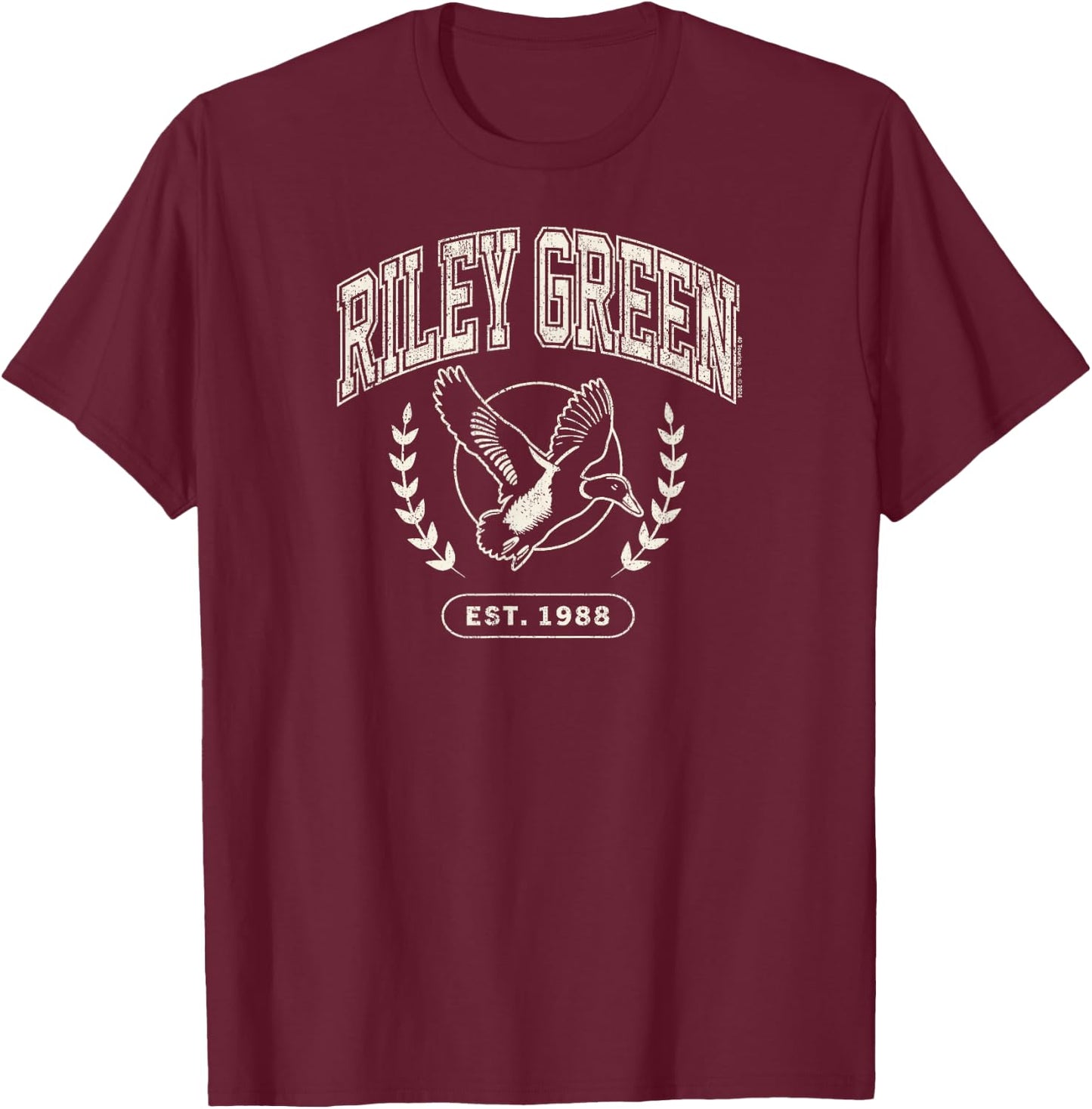 Riley Green - Collegiate Duck EST 1988 Country Singer T-Shirt - T-Shirt | Maroon