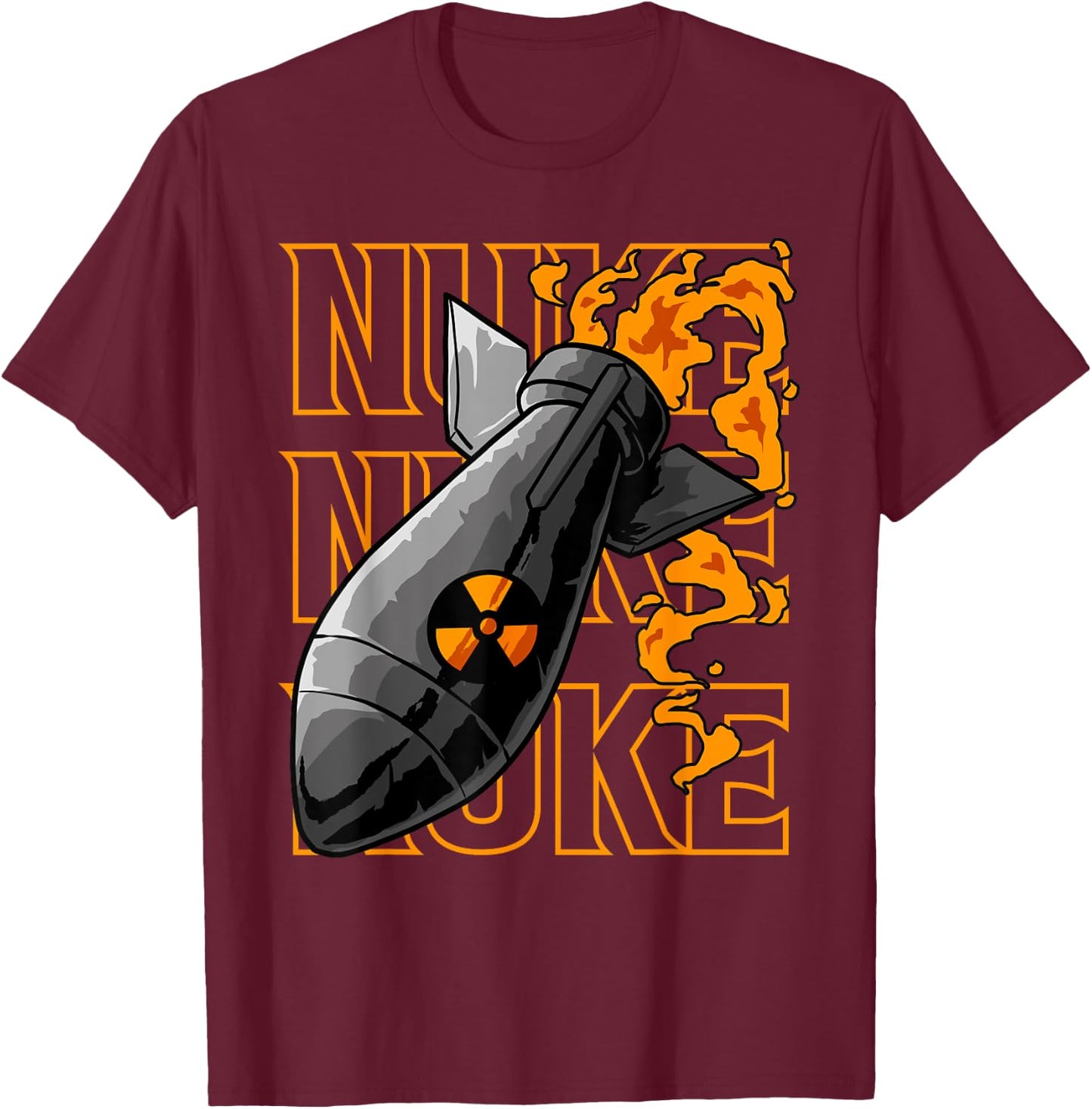 Atomic Bomb Nuclear Mushroom Fission Physicists Gift T-Shirt - T-Shirt | Maroon