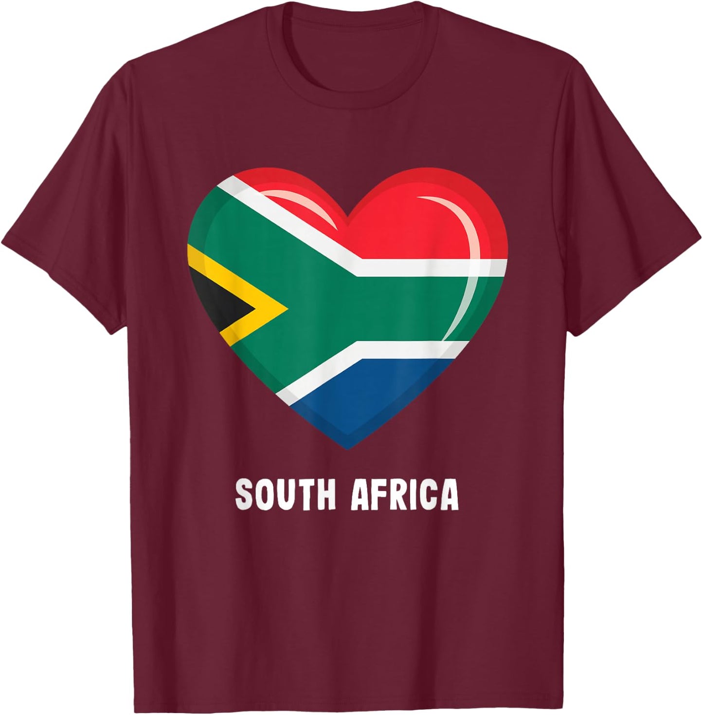 South African Flag Jersey | South Africa T-Shirt - T-Shirt | Maroon