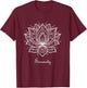 Serenity Lotus Flower Spiritual Yoga Meditation Namaste T-Shirt - T-Shirt | Maroon