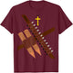 Vampire Hunter Halloween Costume, Silver Bullets and Stakes T-Shirt - T-Shirt | Maroon