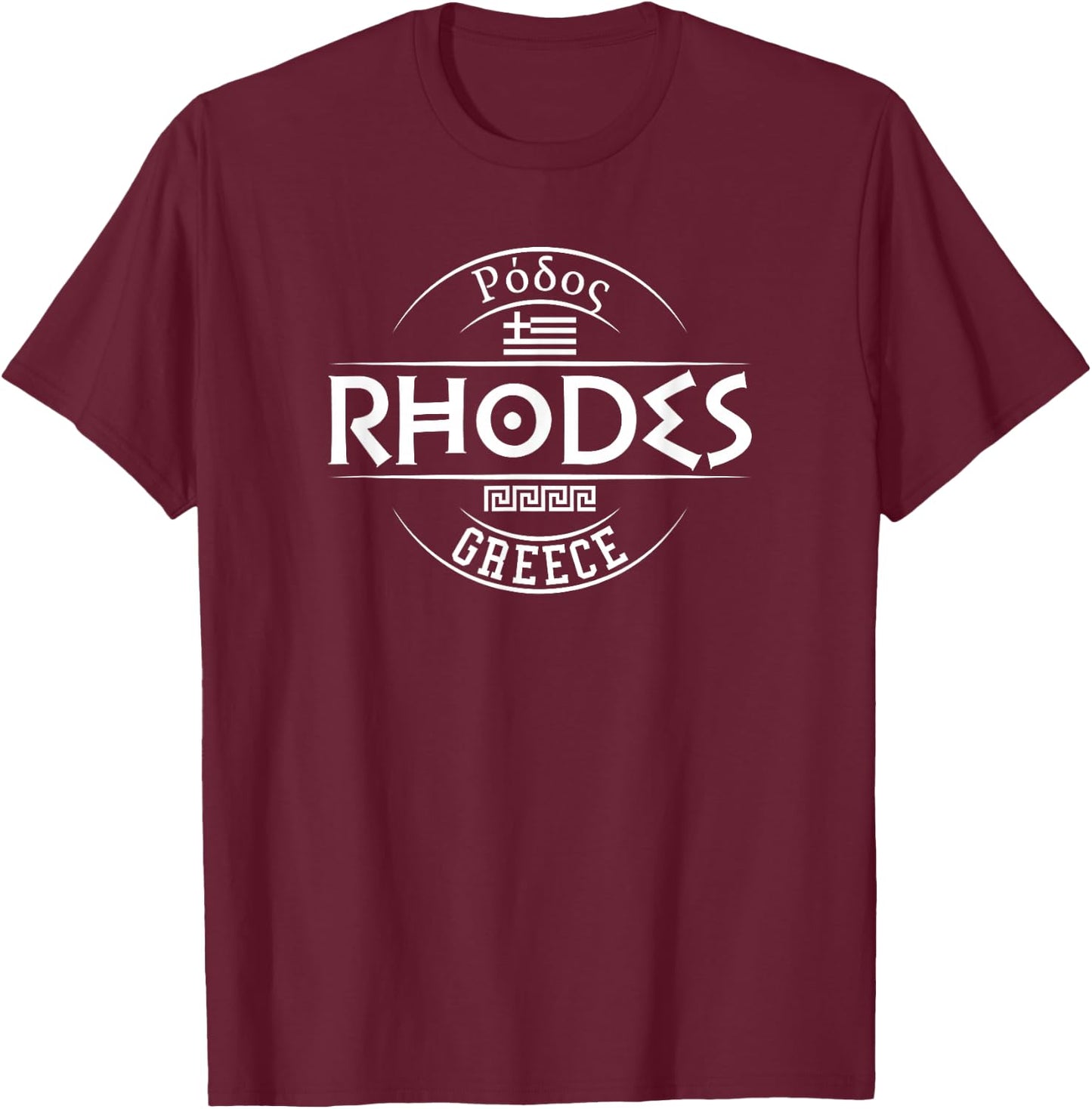 Rhodes Greece T-Shirt - T-Shirt | Maroon