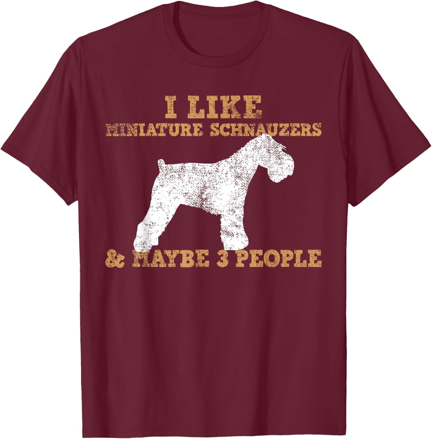Miniature Schnauzer T-Shirt - T-Shirt | Maroon