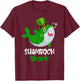 Shamrock Shark Funny St Patrick's Day Leprechaun Gift Kids T-Shirt - T-Shirt | Maroon