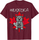 Muskoka Ontario Canada Beaver Poster Gift T-Shirt - T-Shirt | Maroon