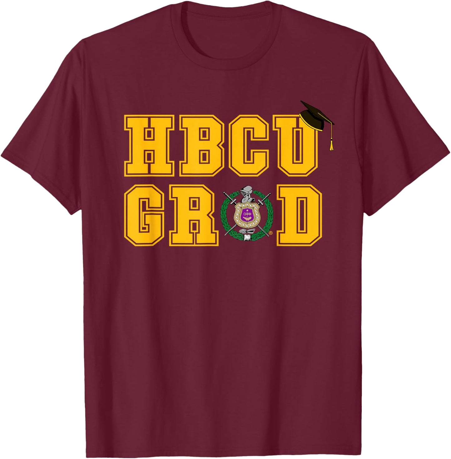 Omega Psi Phi Fraternity Paraphernalia, HBCU Graduation T-Shirt - T-Shirt | Maroon