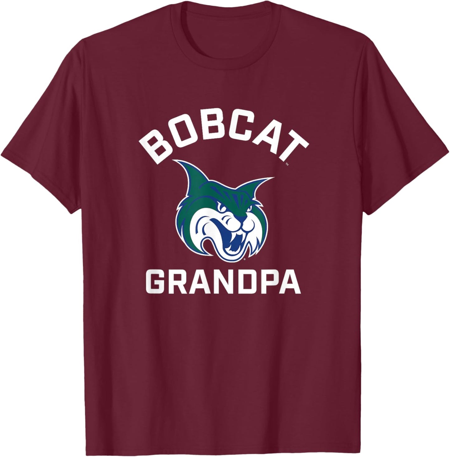 Georgia College GCSU Bobcats Arched Grandpa T-Shirt - T-Shirt | Maroon