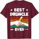 Best Druncle Ever Funny Beer Drinker Uncle Fist Bump T-Shirt - T-Shirt | Maroon