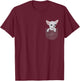 Fox Republic Design -Adults Black Cartoon Chihuahua Dog T-Shirt - T-Shirt | Maroon