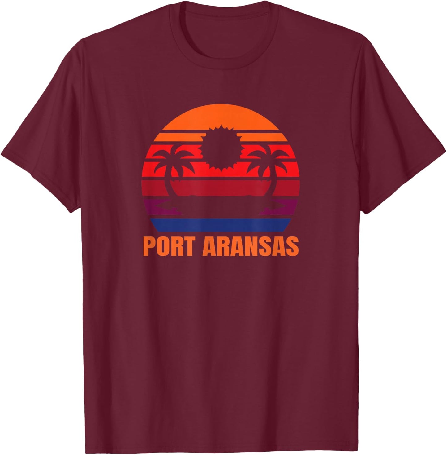 Port Aransas Vacation T-Shirt - T-Shirt | Maroon