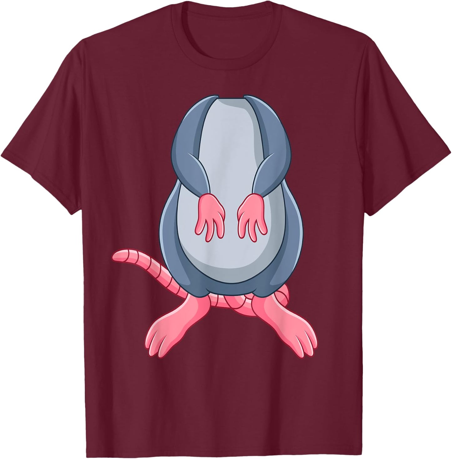 Funny Mouse Rat Body Headless Easy Halloween Costume T-Shirt - T-Shirt | Maroon
