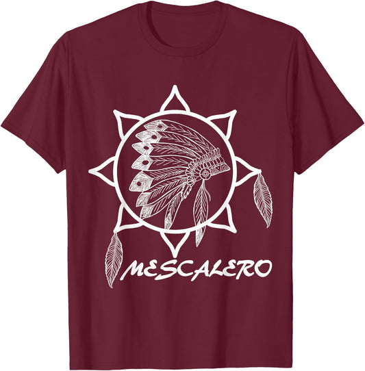 Mescalero Apache Indians - biker, cowboy, Sioux T-Shirt - T-Shirt | Maroon