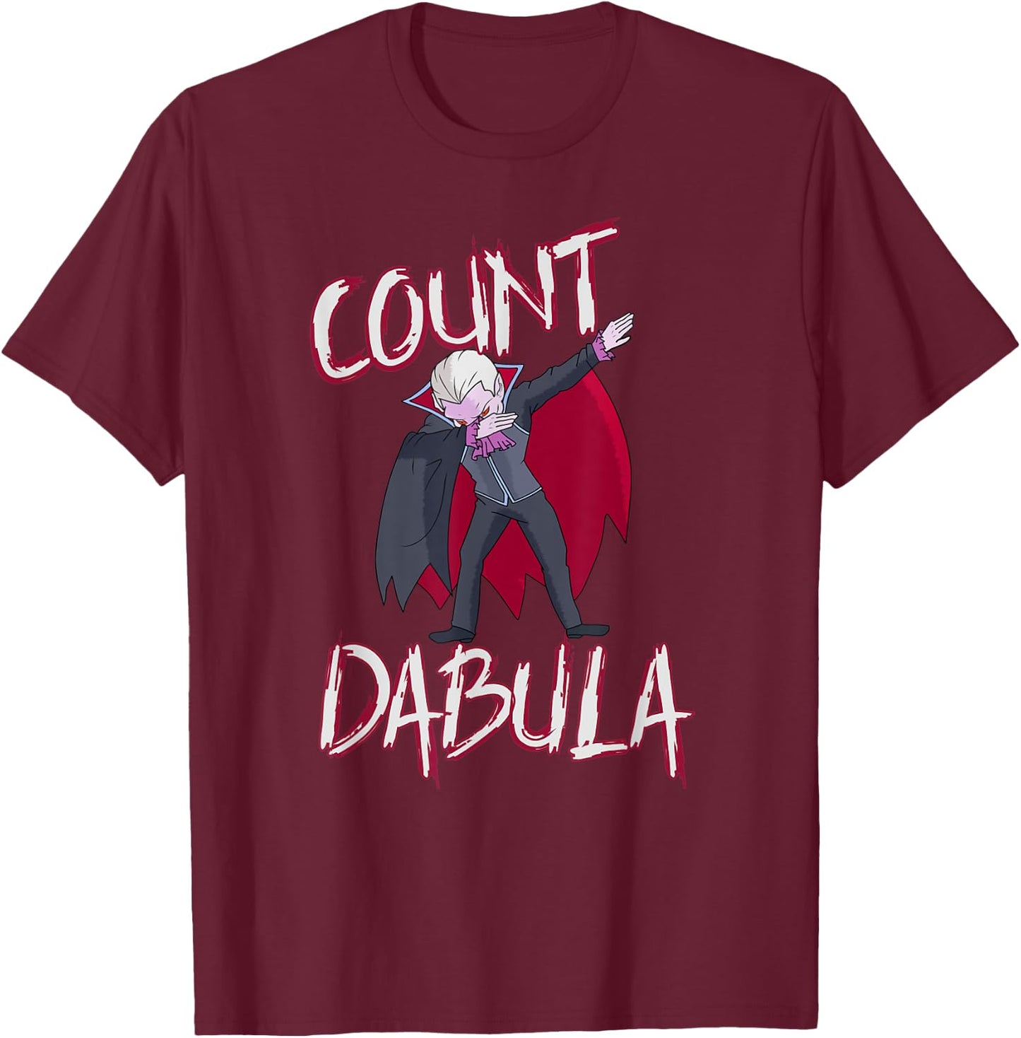 Halloween Dabbing Dracula Count Dabula T-Shirt - T-Shirt | Maroon