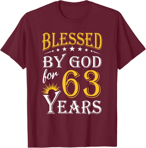 Vintage Blessed by God for 63 years Happy 63rd Birthday
