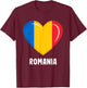 Romania flag jersey, Romanian T-Shirt - T-Shirt | Maroon