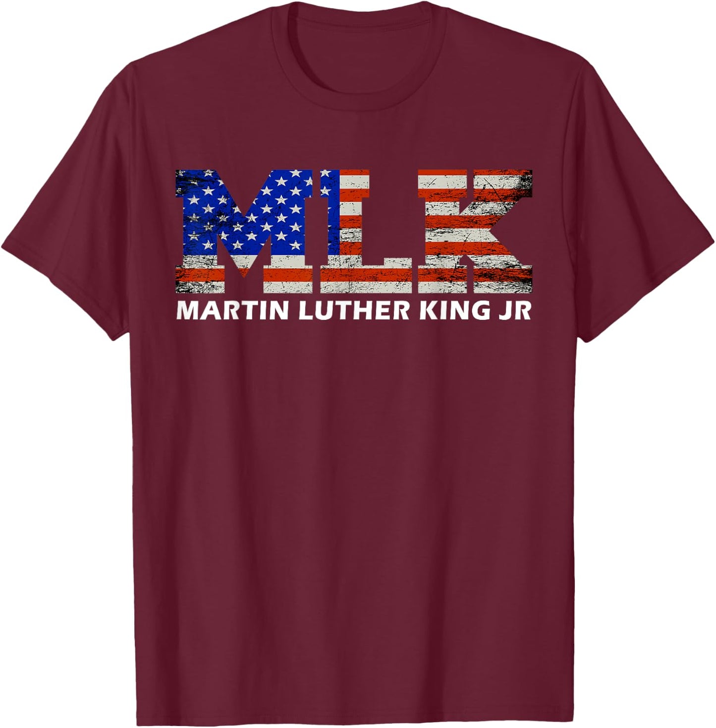 Martin Luther King jr Day Funny MLK vintage freedom gift T-Shirt - T-Shirt | Maroon