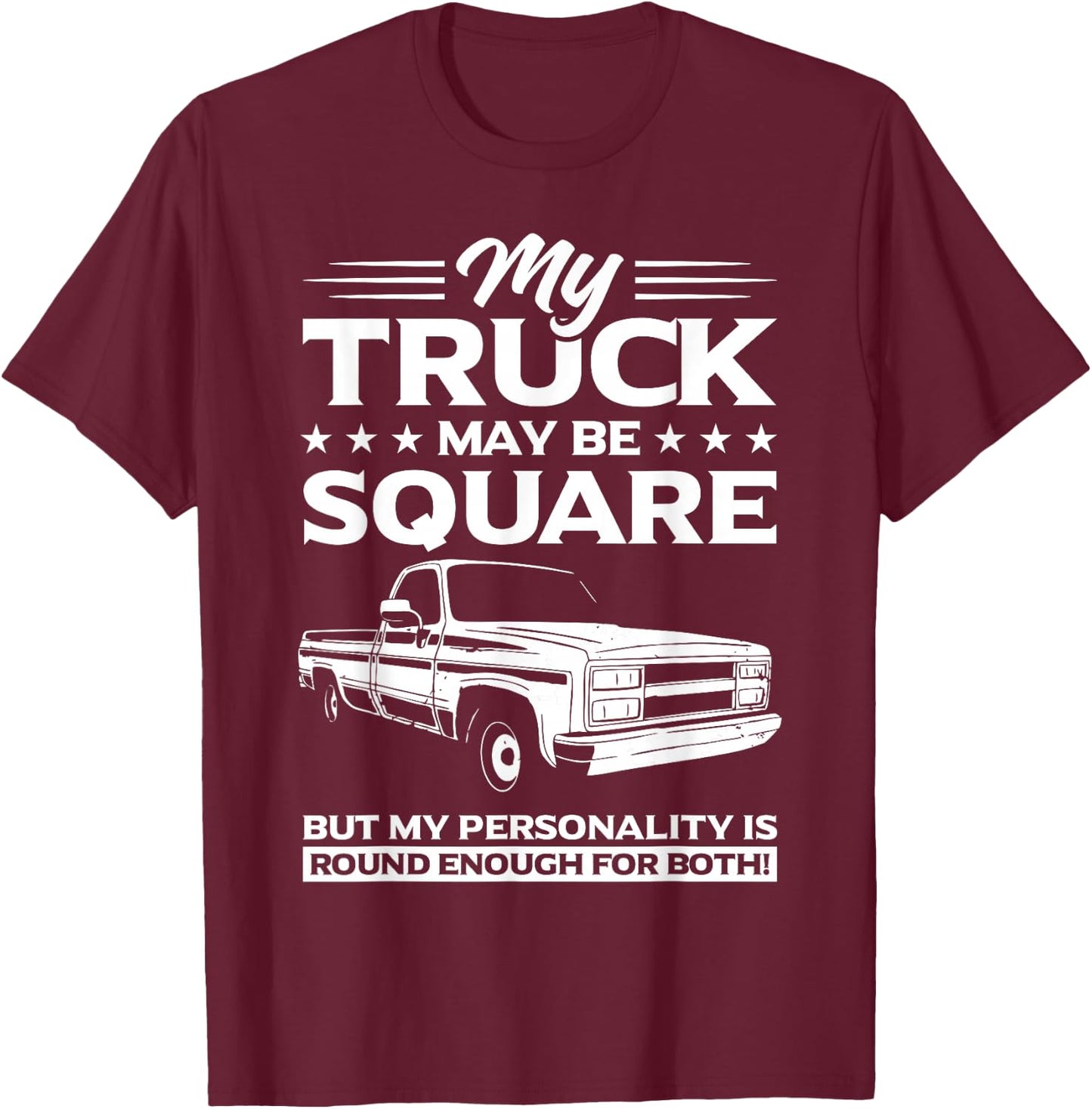 Square Body Truck T-Shirt - T-Shirt | Maroon
