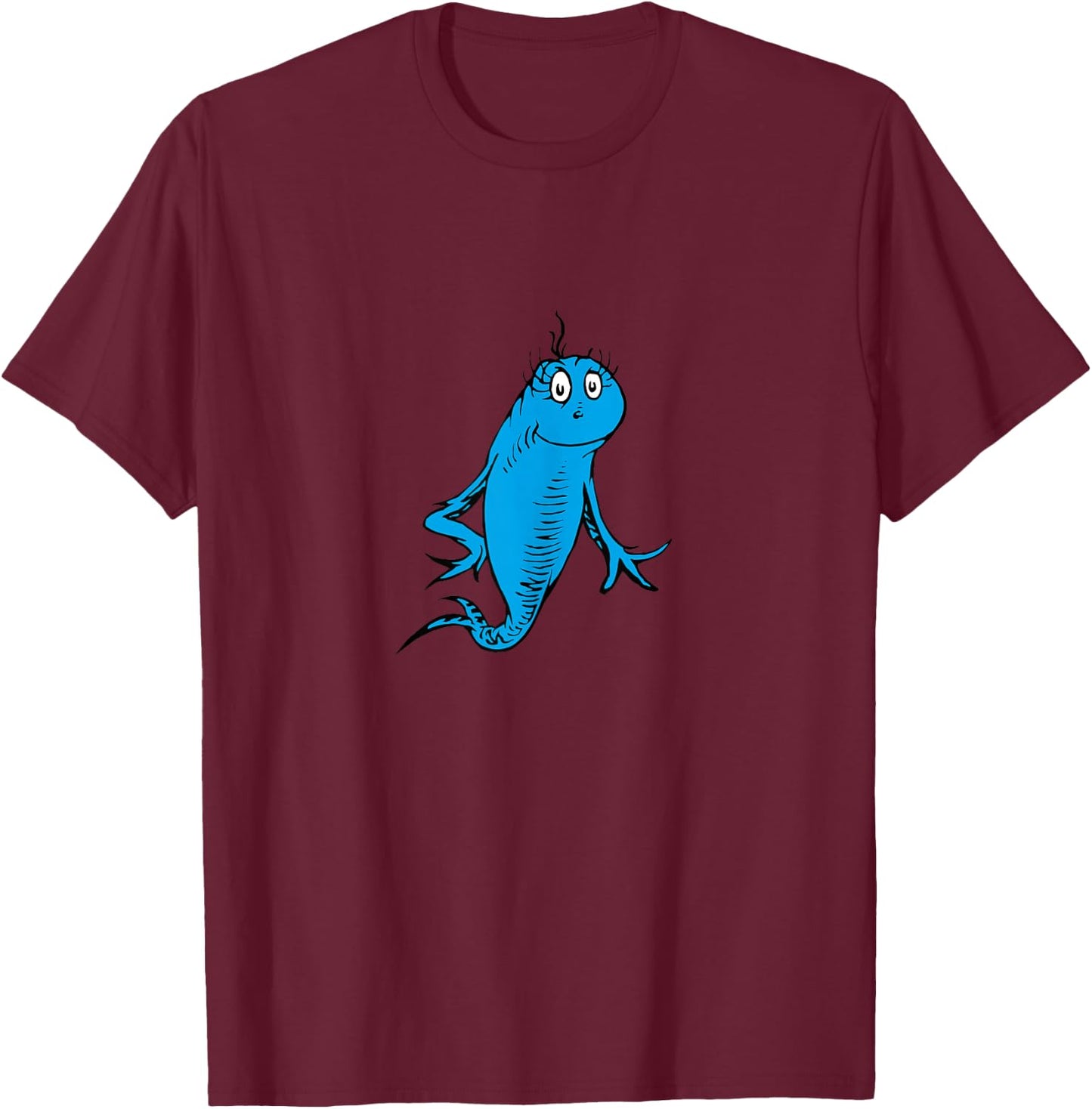 Dr. Seuss Blue Fish T-Shirt - T-Shirt | Maroon