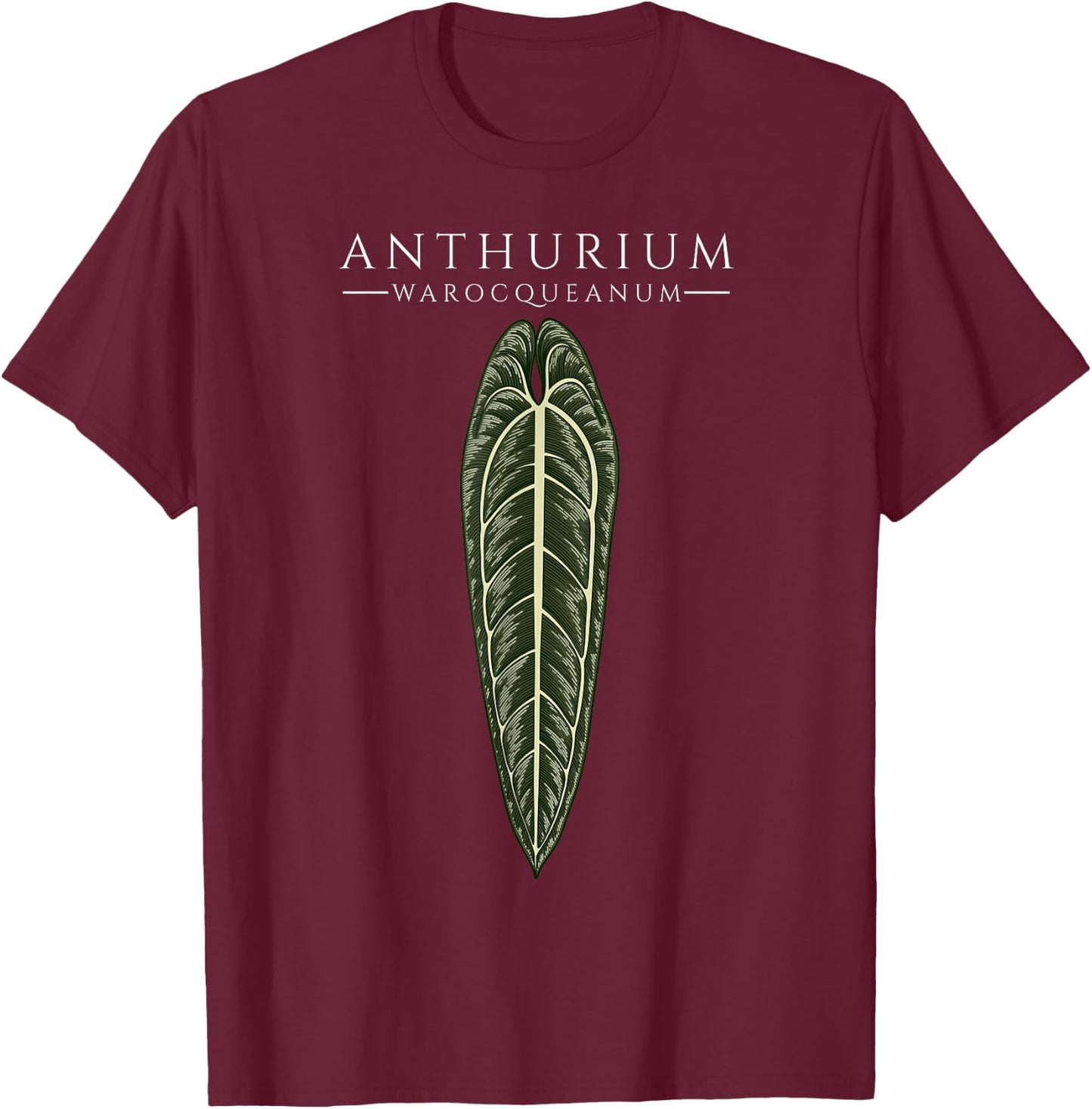 Anthurium Warocqueanum Aroids Plants Lover Philodendron Gift T-Shirt - T-Shirt | Maroon