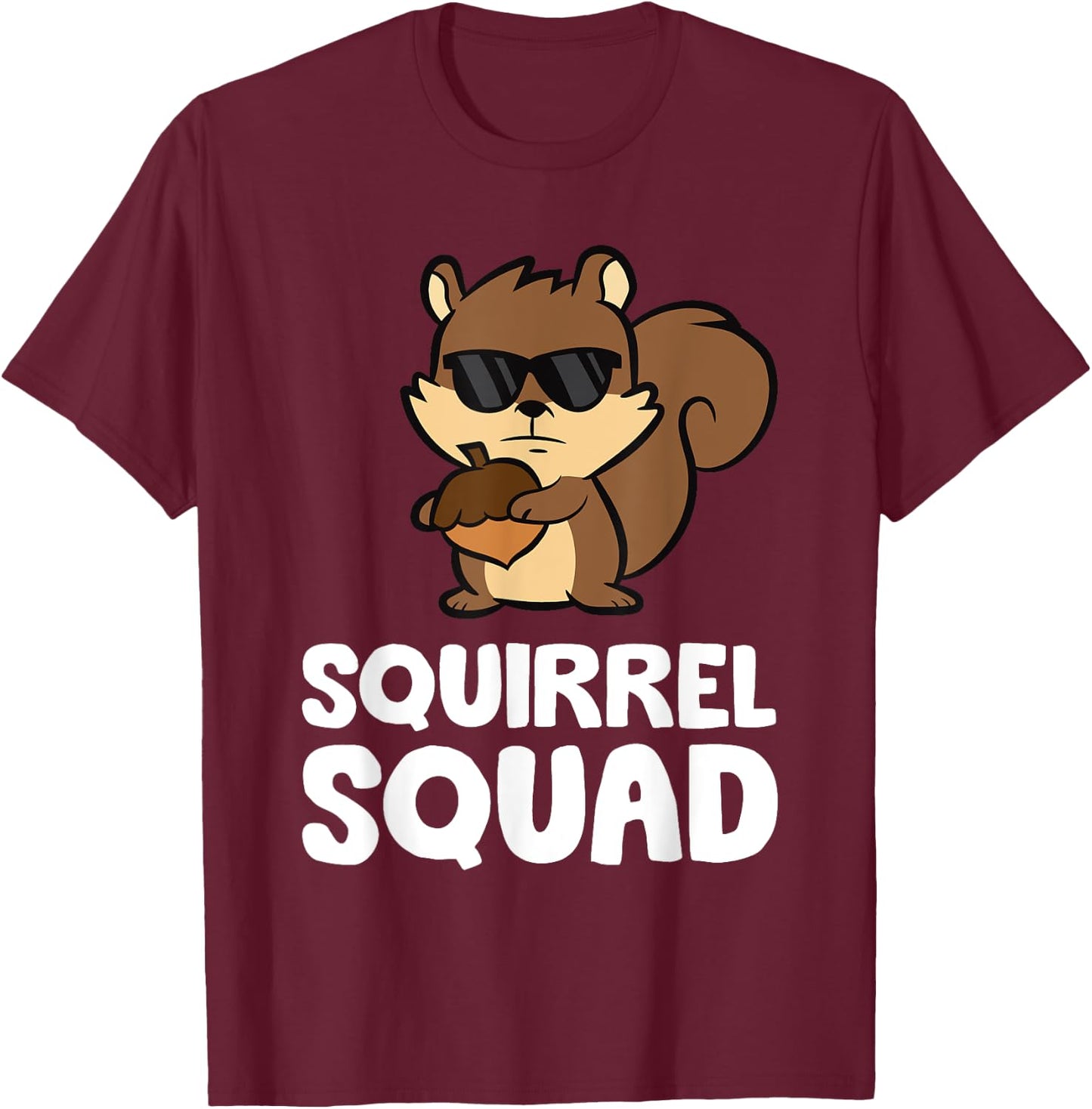 Squirrel Squad T-Shirt - T-Shirt | Maroon