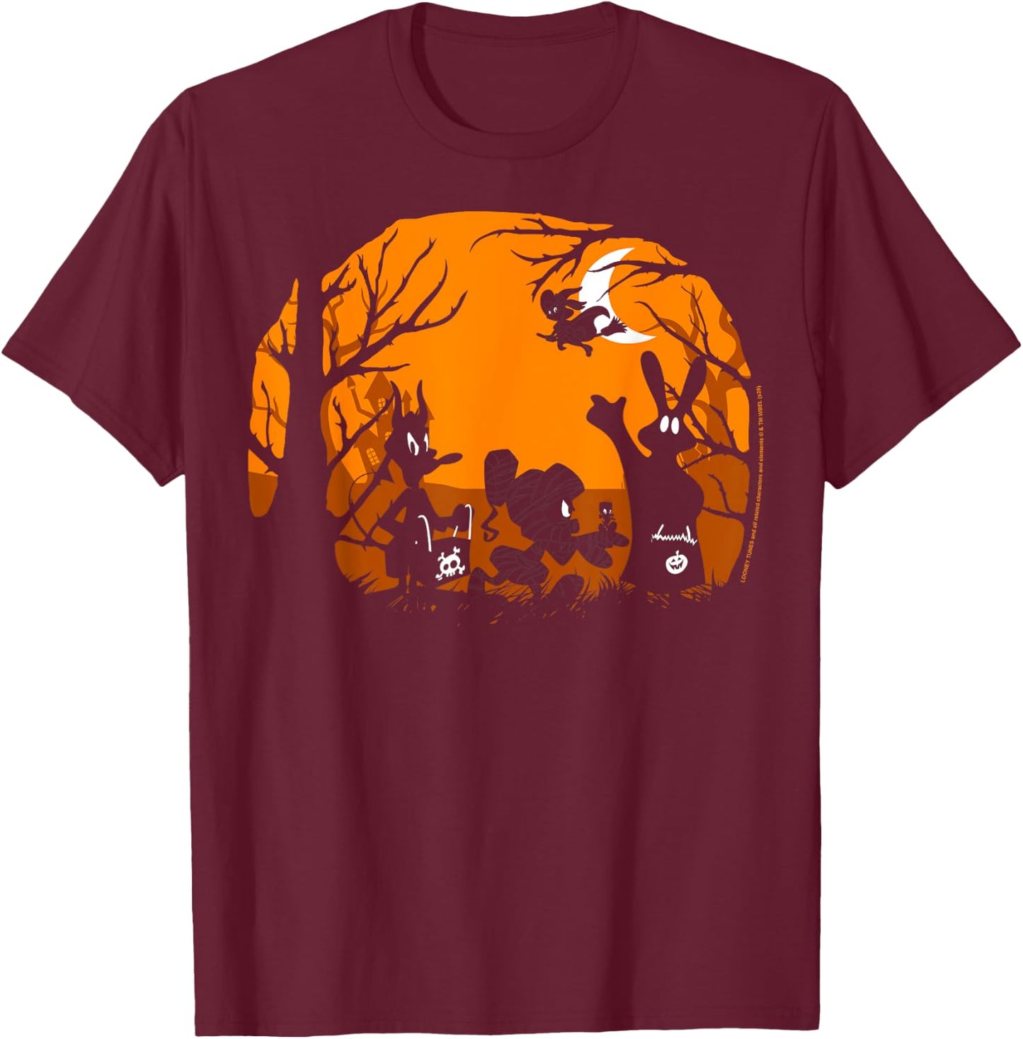 Looney Tunes Halloween Trick Or Treating T-Shirt - T-Shirt | Maroon