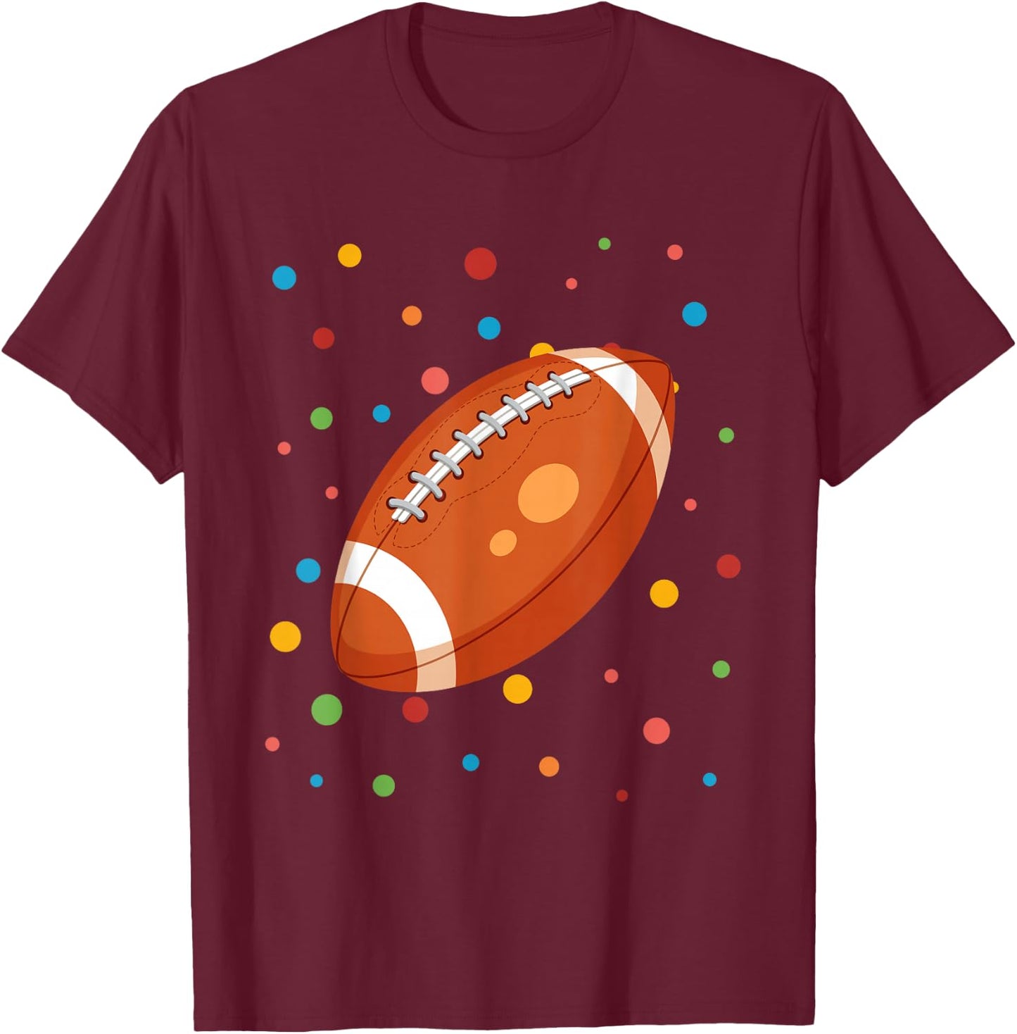 Dot Day Shirt Polka Dots Football Kids Boys Girls Youth T-Shirt - T-Shirt | Maroon