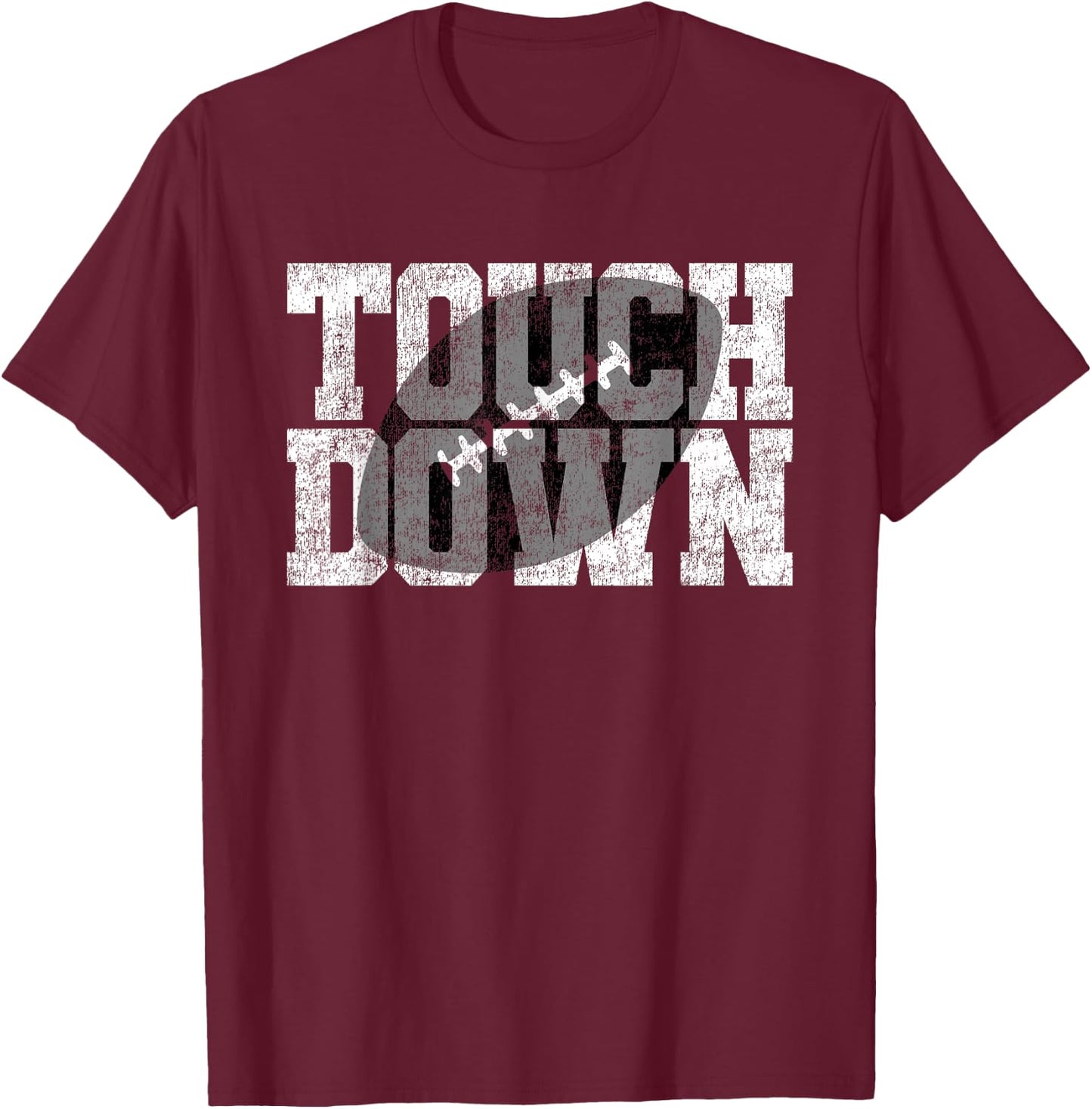 Football Fan Gear Vintage Touchdown Graphic Novelty T-Shirt - T-Shirt | Maroon