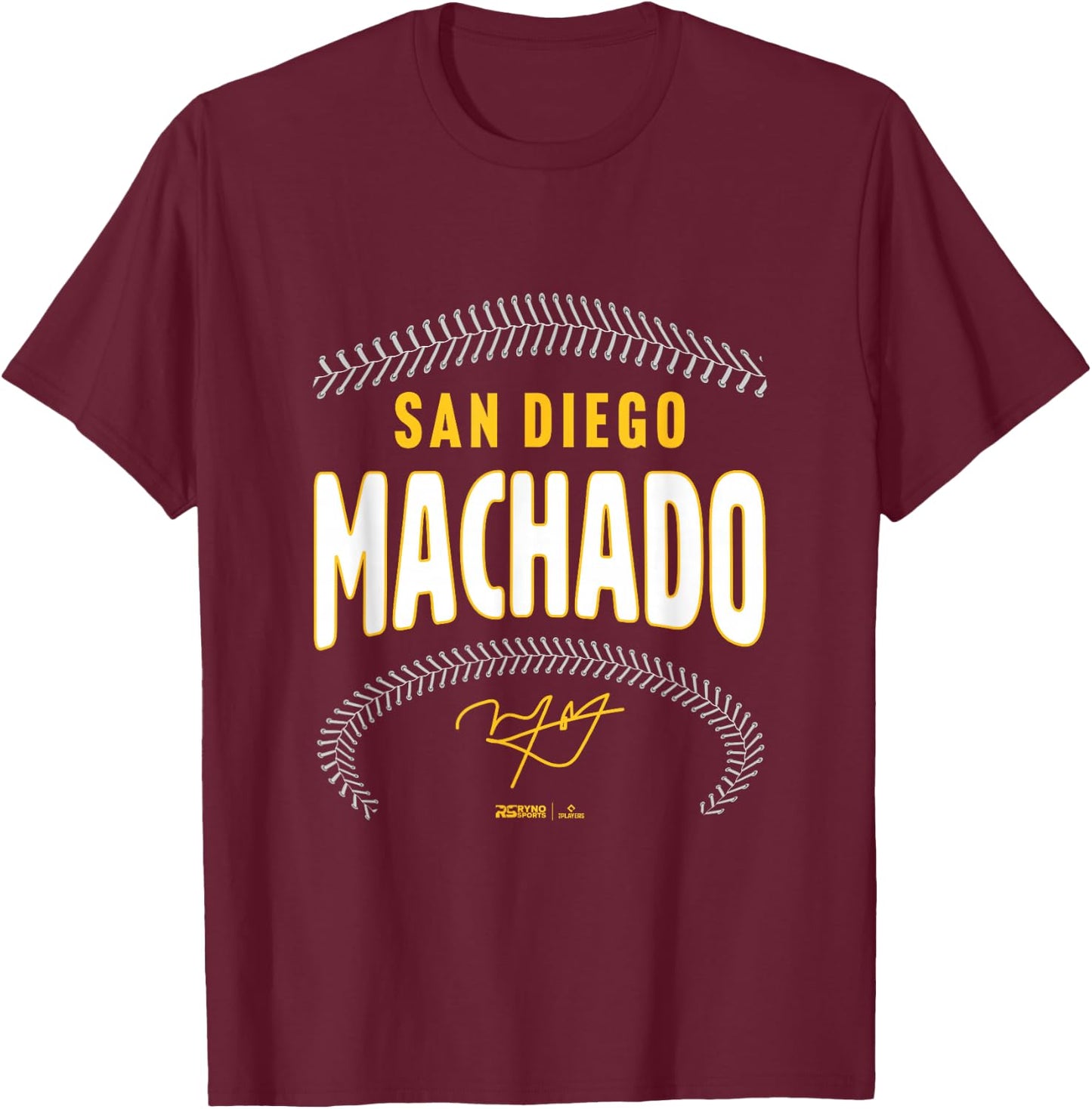 Manny Machado San Diego Baseball Name & Number (Front&Back) T-Shirt - T-Shirt | Maroon