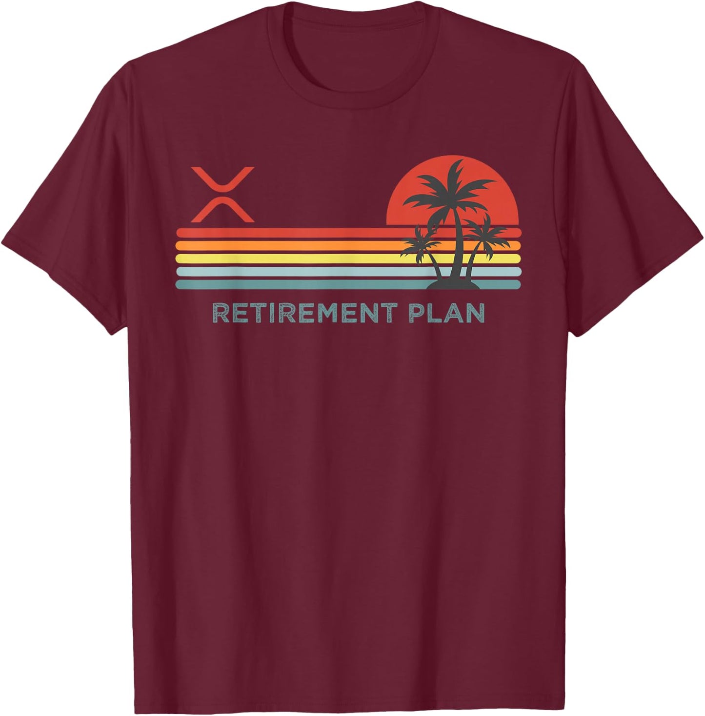 Ripple XRP Crypto Blockchain Digital Currency Altchain T-Shirt - T-Shirt | Maroon
