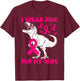 I Wear Pink For My Wife Funny Pink Dinosaur Breast Cancer T-Shirt - T-Shirt | Maroon