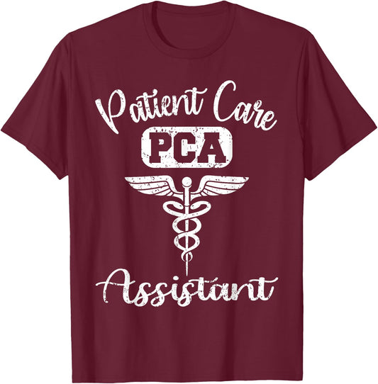 PCA Patient Care Assistant Nurse Week Medical Gifts T-Shirt - T-Shirt | Maroon