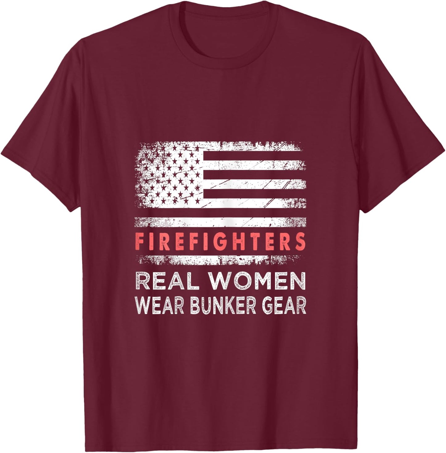 Firefighter Female Fire Fighter Firefighting Mom T-Shirt - T-Shirt | Maroon