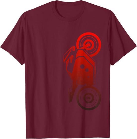 Motorcycle Apparel - Motorcycle T-Shirt - T-Shirt | Maroon