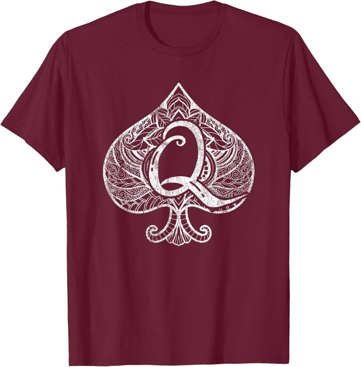 "Queen of Spades" T-Shirt - T-Shirt | Maroon