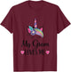 Kids My Gram Loves Me Unicorn Granddaughter T-Shirt - T-Shirt | Maroon