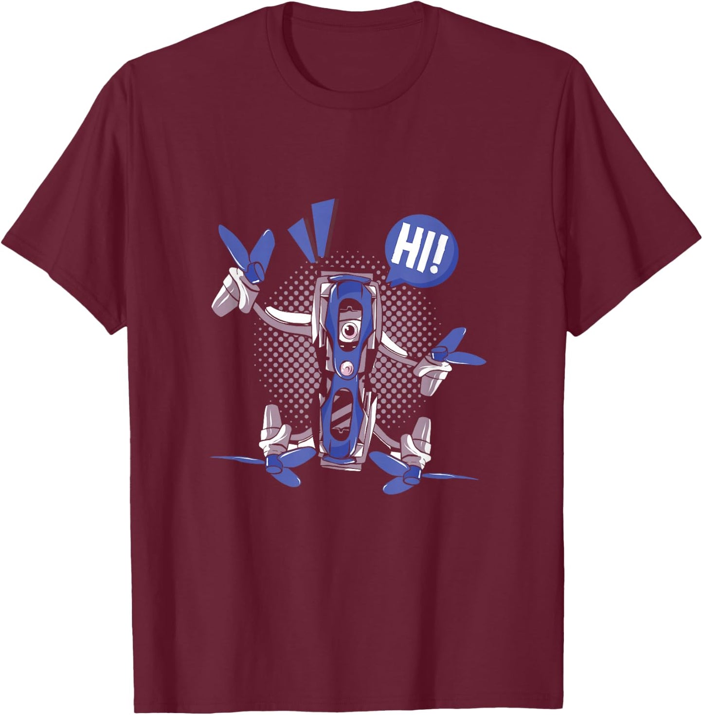 Fantastic FPV Racer Photographer Drone Quadcopter Pop Art T-Shirt - T-Shirt | Maroon