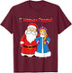 Russian Happy New Year Ded Moroz Snegurochka T-Shirt - T-Shirt | Maroon