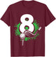 Kids 8th Birthday Boy Golf Player Golf 8 Years Old T-Shirt - T-Shirt | Maroon